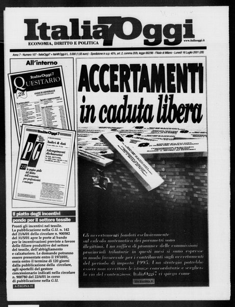 Italia oggi : quotidiano di economia finanza e politica